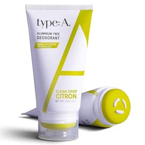 img 4 attached to 🌿 Type:A Crisp Citron Natural Deodorant for Women - Aluminum Free, Safe for Sensitive Skin, Dry Touch Cream - 2.8oz