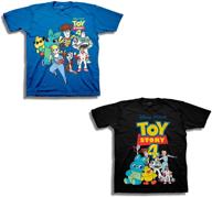 👕 toy story disney pixar shirt - 2 pack of toy story tees - buzz lightyear & sheriff woody logo