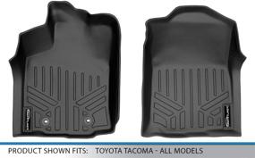 img 1 attached to 🚗 2016-2017 Toyota Tacoma MAXLINER Floor Mats 1st Row Liner Set Black (All Models)