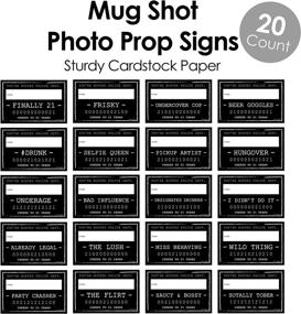 img 1 attached to 21st Birthday Mug Shots - Photo Booth Props for Party - Fun Mugshot Signs - Pack of 20