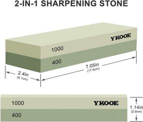 img 3 attached to 🔪 Ykooe Waterstone Sharpening Whetstones with Silicone Abrasive - Finishing Products for Optimal Results