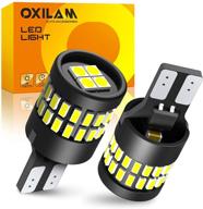 oxilam 912 921 led bulbs: high brightness backup light bulbs for car reverse | 1100 lumens, non-polarity canbus t15 906 w16w bulb, 6000k xenon white - pack of 2 logo