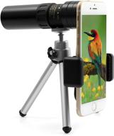 high-definition monocular telescope with zoom for smartphone - waterproof, fogproof, easy focus - ideal for adults, hiking, and hunting logo