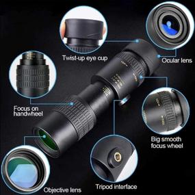img 1 attached to High-Definition Monocular Telescope with Zoom for Smartphone - Waterproof, Fogproof, Easy Focus - Ideal for Adults, Hiking, and Hunting