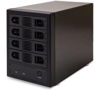 📁 syba sy-enc50104 4 bay 3.5” sata iii hdd non-raid enclosure – usb 3.0 & esata interface, black logo