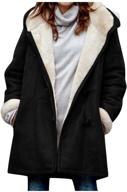 🧥 sherpa fleece outerwear overcoat for women: cozy and stylish winter wear logo
