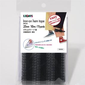 img 4 attached to 🎀 LEONIS Black Polyester Iron-On Hem Tape, 1 Inch x 11 Yards (25mm x 10m), Product Code: 78006
