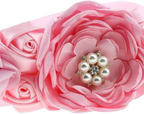 img 2 attached to Wedding Bridal Maternity Flower Belts Women's Accessories in Belts