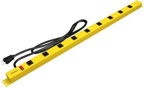 img 4 attached to 🟡 ShopMAX Pro 31615 NCC31615 Stanley Surge-Protector Power Bar with 9 Outlets, 6-Foot Cord - Yellow