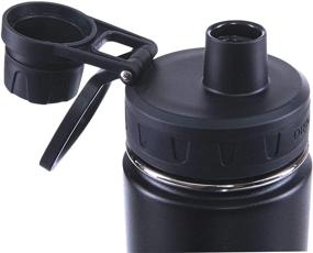 img 2 attached to 🚰 DRINCO Stainless Steel Wide Mouth Water Bottle Spout Lid - Vacuum Insulated Double Wall, Leak Proof, Keeps Drinks Cold or Hot - 22 oz (Black, 22oz)