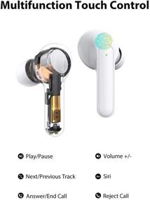 img 2 attached to Immerse in Superior Audio with Occiam True Wireless Earbuds: Auto Pairing, Touch Control, In-Ear Stereo and Built-in Mic