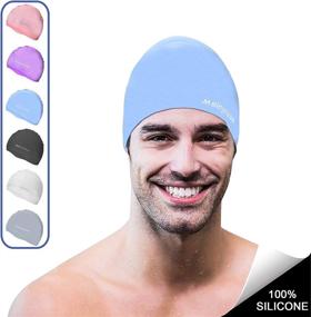 img 4 attached to Swimming Silicone Bathing Swimmer Swimcap