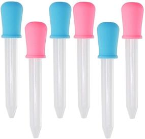 img 4 attached to 💧 6-Pack Silicone Liquid Droppers - 5ml Clear Eye Dropper Pipettes with Bulb Tip for Kids Candy Molds - By Pengxiaomei