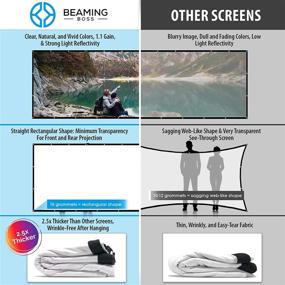 img 3 attached to 📽️ 120 Inch Beaming Boss Portable Projector Screen - Ideal for Indoor or Outdoor Use - Front and Rear Projection Support - Foldable and Wrinkle-Free Design - Includes Carry Bag