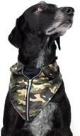 🐶 tail trends dog bandana jackets: fabulous black leather and camouflage print логотип