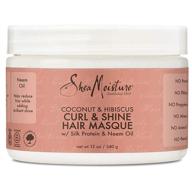 sheamoisture hair masque 12 oz: nourish dry curls with coconut & hibiscus and shea butter logo