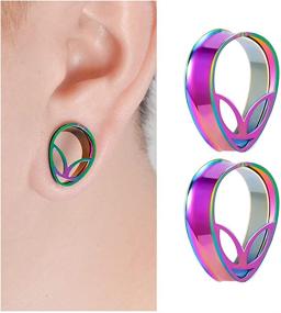 img 3 attached to COOEAR Gauges Tunnels Stretchers Expander Women's Jewelry for Body Jewelry