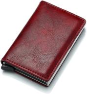 genuine aluminum automatic men's accessories: chjglnl 💼 blocking wallets for card cases & money organizers logo