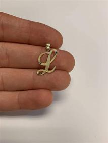 img 1 attached to 💎 Ice Fire Jewelry Cursive Alphabet Women's Jewelry: Perfect for Pendants & Coins