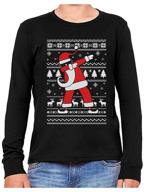 🎄 medium boys' tstars dabbing christmas sweatshirt - clothing logo