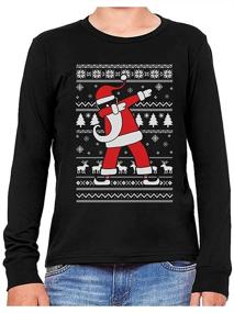 img 4 attached to 🎄 Medium Boys' Tstars Dabbing Christmas Sweatshirt - Clothing