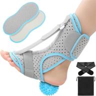 🌱 tumplik plantar fasciitis night splint: adjustable support & effective relief from achilles tendonitis, heel spurs, and arch foot pain - complete with ankle brace and massage ball logo