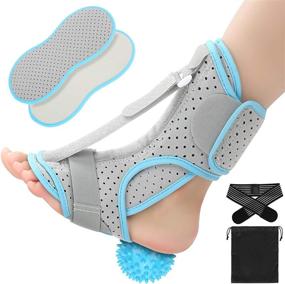 img 4 attached to 🌱 TUMPLIK Plantar Fasciitis Night Splint: Adjustable Support & Effective Relief from Achilles Tendonitis, Heel Spurs, and Arch Foot Pain - Complete with Ankle Brace and Massage Ball