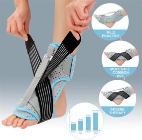 img 1 attached to 🌱 TUMPLIK Plantar Fasciitis Night Splint: Adjustable Support & Effective Relief from Achilles Tendonitis, Heel Spurs, and Arch Foot Pain - Complete with Ankle Brace and Massage Ball