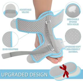 img 3 attached to 🌱 TUMPLIK Plantar Fasciitis Night Splint: Adjustable Support & Effective Relief from Achilles Tendonitis, Heel Spurs, and Arch Foot Pain - Complete with Ankle Brace and Massage Ball