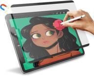 бумажный защитный экран zoegaa для ipad pro 12.9 m1(2021) - магнитная установка, матовая поверхность - идеально подходит для рисования, просмотра фильмов - съемный и многократно используемый (4-го и 5-го поколения)📱 логотип