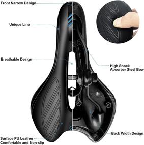 img 2 attached to 🚵 OKBONN Mountain Bike Seat: Waterproof Replacement Bicycle Seats for Enhanced Comfort on MTB, Road, and Fitness Bikes