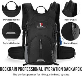 img 3 attached to 🎒 ROCKRAIN Insulated Hydration Backpack: 2L BPA Free Bladder, Lightweight Water Pack for Outdoor Activities