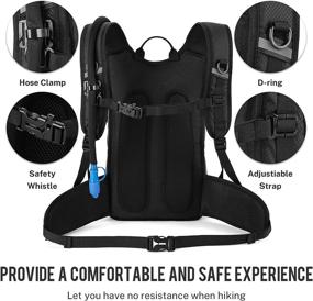 img 2 attached to 🎒 ROCKRAIN Insulated Hydration Backpack: 2L BPA Free Bladder, Lightweight Water Pack for Outdoor Activities