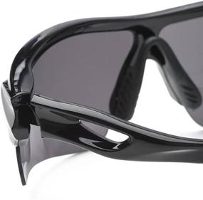 img 1 attached to 🕶️ Durable TR90 Frame Sports Wrap Sunglasses for Cycling, Skiing, and Golf - Unbreakable!