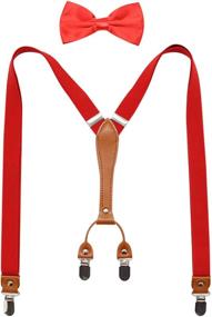 img 4 attached to 👖 Burgundy Adjustable Leather Biotetri Suspenders