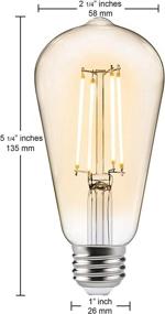 img 3 attached to 💡 Dazzling Illumination: Dimmable Watt Edison Light Bulbs for Exceptional Ambiance
