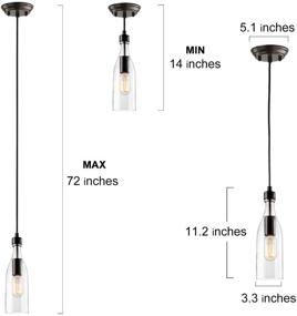 img 2 attached to 🔆 LNC Glass Pendant Lighting: Stylish and Versatile Fixtures for Kitchen Island and Dining Room