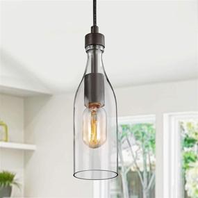 img 4 attached to 🔆 LNC Glass Pendant Lighting: Stylish and Versatile Fixtures for Kitchen Island and Dining Room