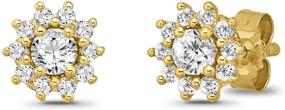 img 4 attached to Yellow Prong Diamond Earrings Women