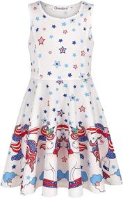 img 3 attached to Quedoris Christmas Casual Twirly Girls' Clothing with Printed Designs