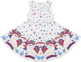 img 2 attached to Quedoris Christmas Casual Twirly Girls' Clothing with Printed Designs