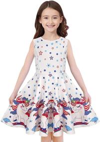 img 4 attached to Quedoris Christmas Casual Twirly Girls' Clothing with Printed Designs