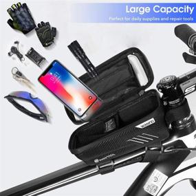 img 2 attached to 📱 Wanfei Bike Phone Top Tube Bag: Waterproof Cell Phone Mount Holder for Phones up to 6.5 Inches