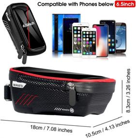 img 1 attached to 📱 Wanfei Bike Phone Top Tube Bag: Waterproof Cell Phone Mount Holder for Phones up to 6.5 Inches