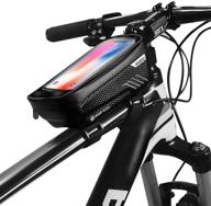 📱 wanfei bike phone top tube bag: waterproof cell phone mount holder for phones up to 6.5 inches logo