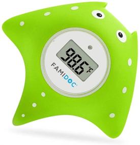 img 4 attached to 🛁 Enhanced Sensor Technology Baby Bath Thermometer with Room Thermometer - Famidoc FDTH-V0-22 for Optimal Baby Health, Floating Toy Thermometer (Green)