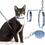 🐱 escape-proof cat harness and leash set for walking - scenereal soft adjustable kitten harness with natural scenery pattern логотип