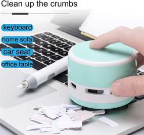 img 3 attached to 🧹 FineInno Mini Crumb Vacuum Cleaner - Portable Desktop Sweeper for Home, Office, Cars - Handheld Cordless Multifunction Cleaning - Pet Hair Removal (Battery Not Included)