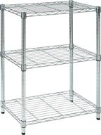 📦 adjustable chrome storage shelving by honey-can-do - 3-tier, 250-pounds per shelf, 24lx14wx30h logo