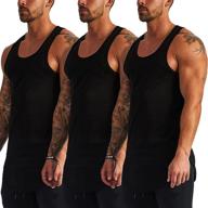 coofandy men's 3 pack gym tank tops: premium muscle sleeveless shirts for bodybuilding and fitness enthusiasts logo